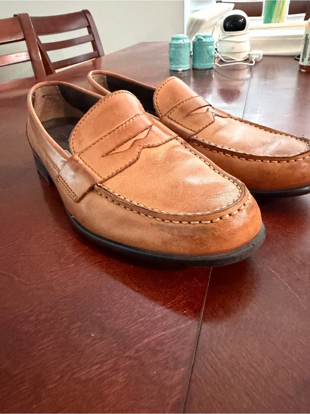 Rockport Men's Tan Leather Penny Loafers